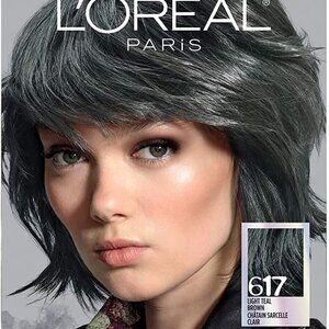 L'Oréal Paris Féria Glam Grunge Hair Color, 617 (Vintage Teal) Light teal Brown